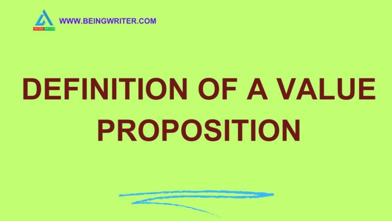 Definition of a Value Proposition